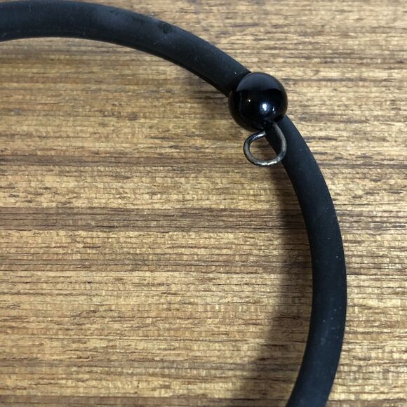 Evil Eye Memory Wire Bracelet Rope Unisex, Green and Black New Beaded Boho - Picture 5 of 5